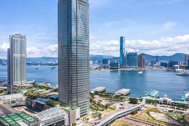 istock Modern financial skyscrapers in central Hong Kong 1246217731