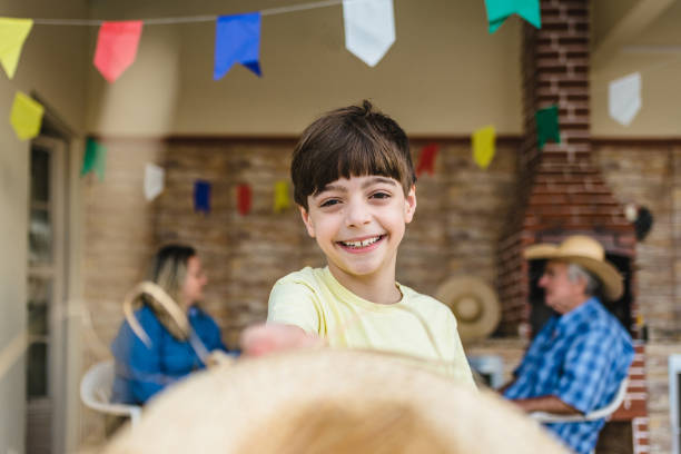 istock Boy at junina party at home 1246230404