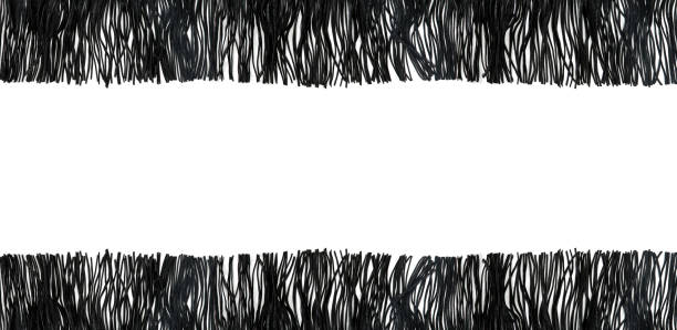 schwarze lederquaste auf weißem hintergrund - fringe stock-fotos und bilder