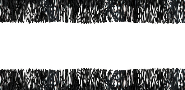 Black leather tassel on white background