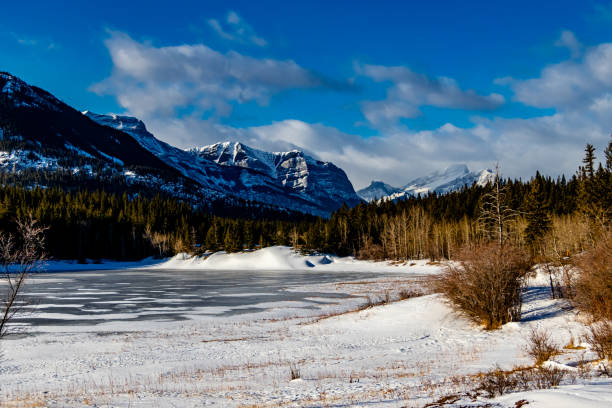 istock The Horton Range over an Ice covered Middle Lake, Bow Valley Provincial Park, Alberta, Canada 1246260907