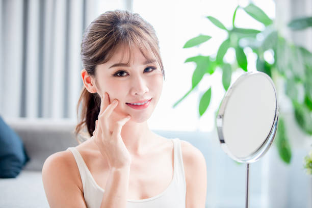 istock skin care girl touch face 1246261473