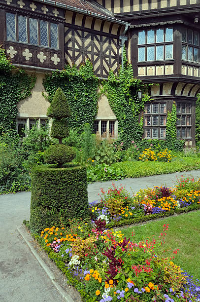 istock formal garden in Cecilienhof Castle 124626493