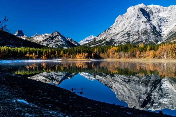 istock Rockies from Wedge Pond under late fall colours, Spray Valley Provincial Park 1246267014