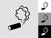 Tear Gas Icon on Checkerboard Transparent Background