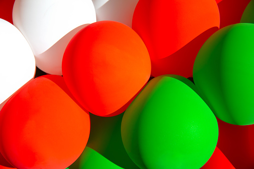 Italian Flag Background Balloons