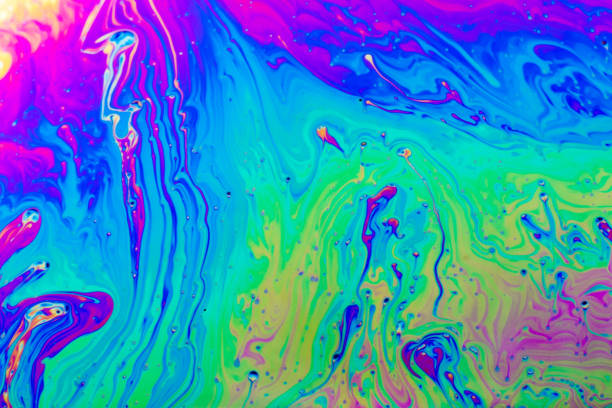 istock Macro shot of a soap bubble surface 1246287964