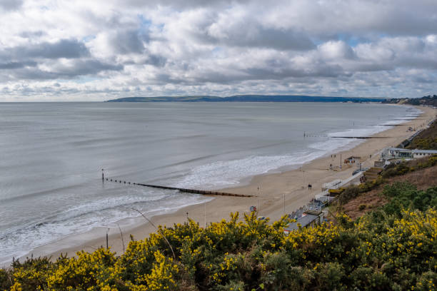 Poole Bay from the Clifftop stock photo