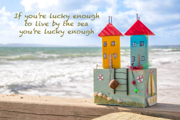 Luck Enough To Live By The Sea stock photo