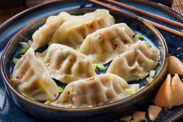 istock Steamed Dumplings with Soy Sauce and Green Onions 1246298568