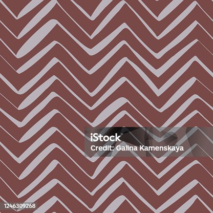 istock Chevron seamless pattern. Simple geometric background with artistic zigzag lines texture. Graphic ornament. 1246309268