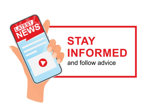 istock Latest news. Stay informed and follow advice. Isolated on white background. 1246319388