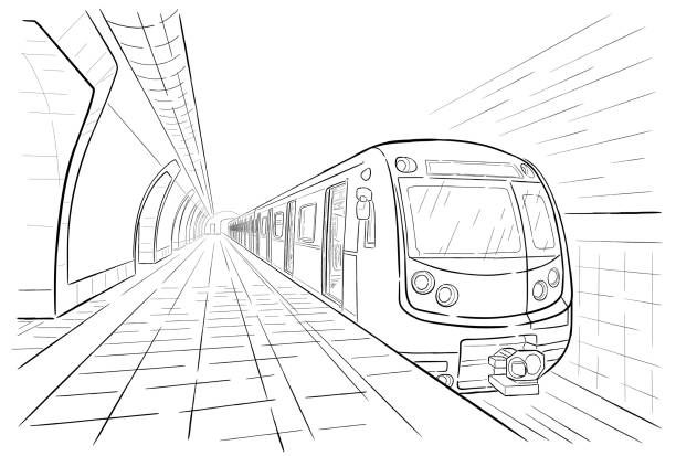 Hand Drawn Sketch Subway Station Stock Illustration - Download Image Now -  Plan - Document, Train - Vehicle, Drawing - Art Product - iStock
