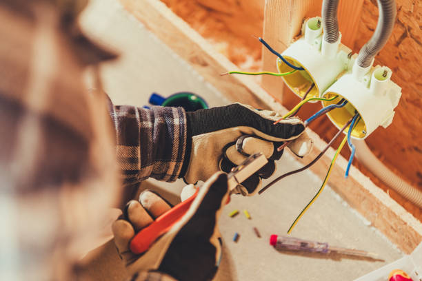 istock Electric Outlets Installation Inside Residential Building Close Up 1246338380