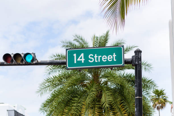 istock Green poster with street name 1246345700
