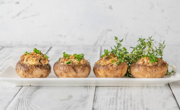 istock Stuffed mushrooms with cream cheese 1246363293