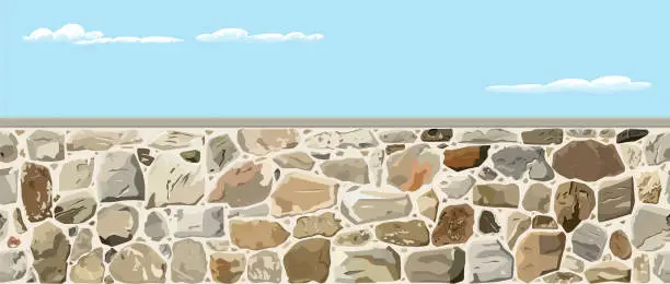 Vector illustration of Stone Wall