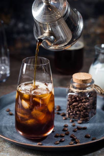 istock Ice coffee in a tall glasses 1246368319
