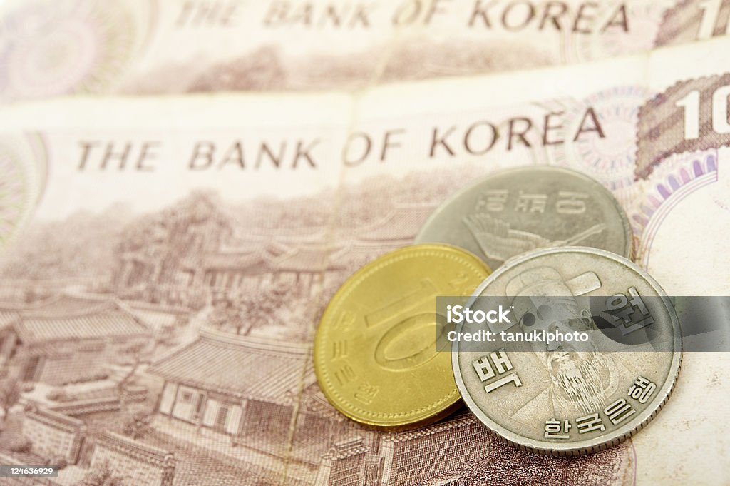 Dinheiro da Coreia do Sul - Royalty-free Conceito Foto de stock