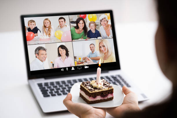 istock Online Birthday Party Video Conference Call 1246375380
