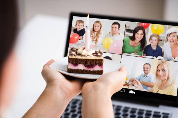 istock Online Birthday Party Video Conference Call 1246375381