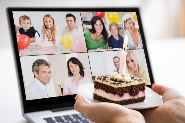 istock Online Birthday Party Video Conference Call 1246375388