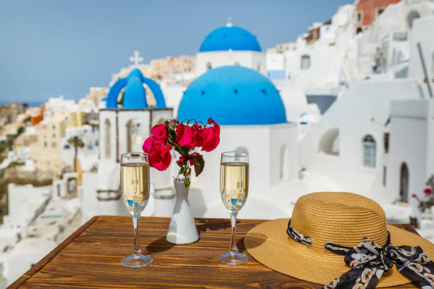 istock Two glasses of white wine 1246379270