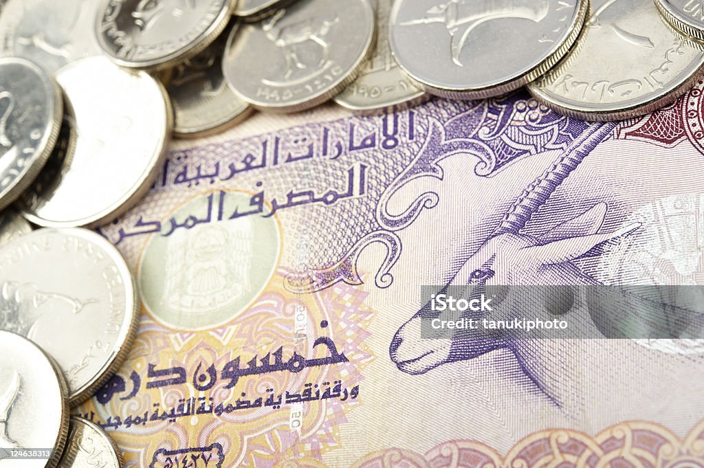dirham degli Emirati Arabi Uniti - Foto stock royalty-free di Affari