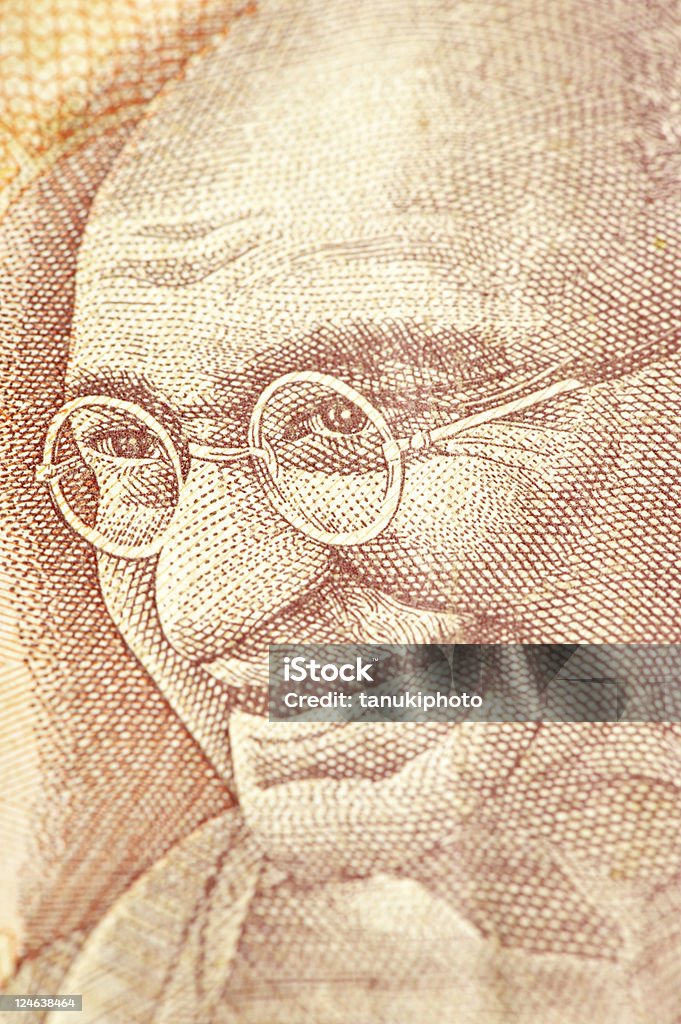Ghandi on Banknote  Mahatma Gandhi Stock Photo
