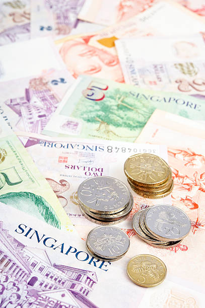 istock Singapore Banknotes and Coins 124638501