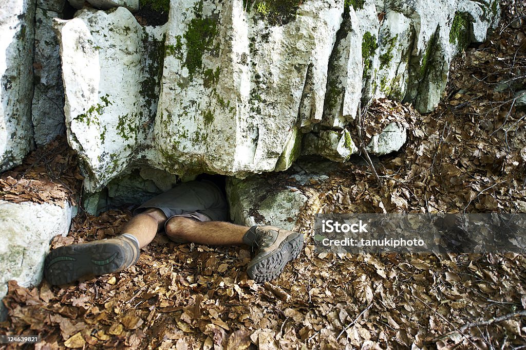 Mutige Höhlenforscher - Lizenzfrei Berg Stock-Foto