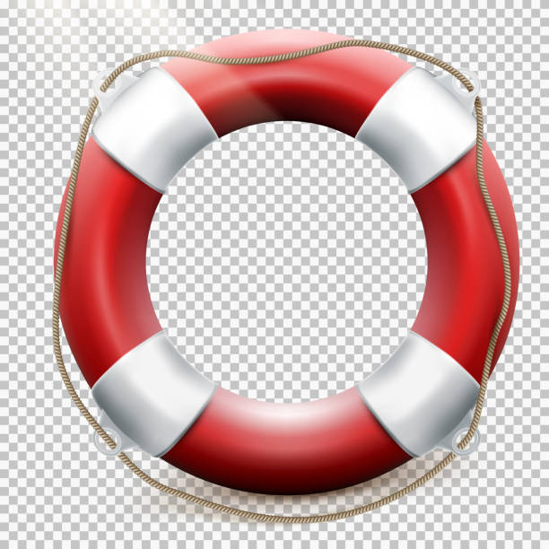 Life buoy isolated on transparent. EPS 10 Life buoy isolated on transparent background. EPS 10 vector file included water rings stock illustrations