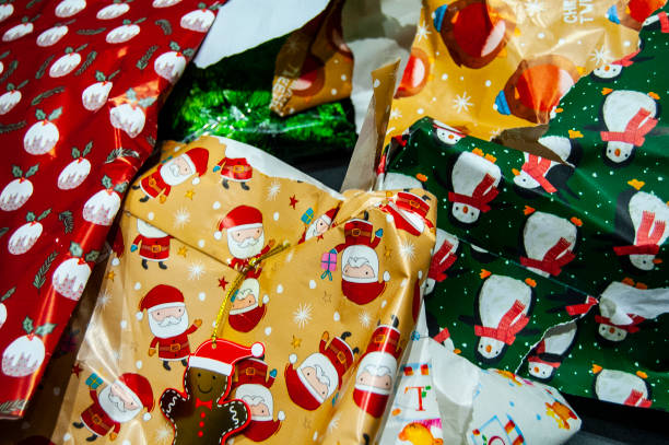 Christmas wrapping paper used