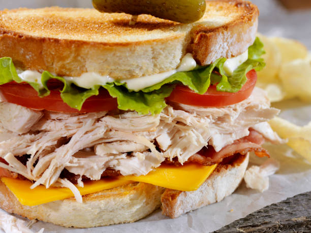 istock Turkey and Cheddar Cheese BLT with Potato Chips 1246421544