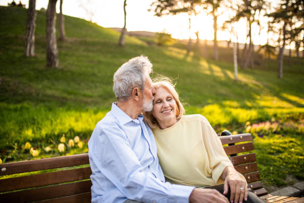 istock Senior couple at the park. 1246439599