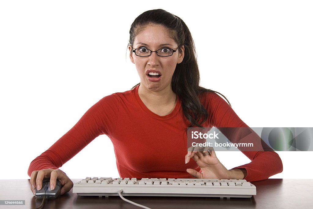 Frau Arbeiten auf Ihrem Computer - Lizenzfrei Arbeiten Stock-Foto