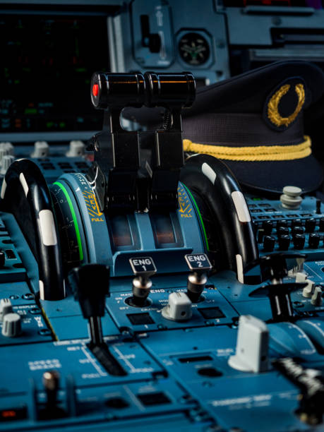 istock Cockpit of an airplane during a flight 1246463297