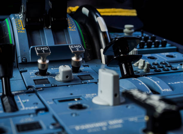 istock Cockpit of an airplane during a flight 1246463307