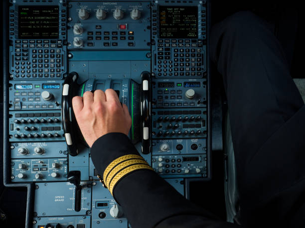 istock Cockpit of an airplane during a flight 1246463336