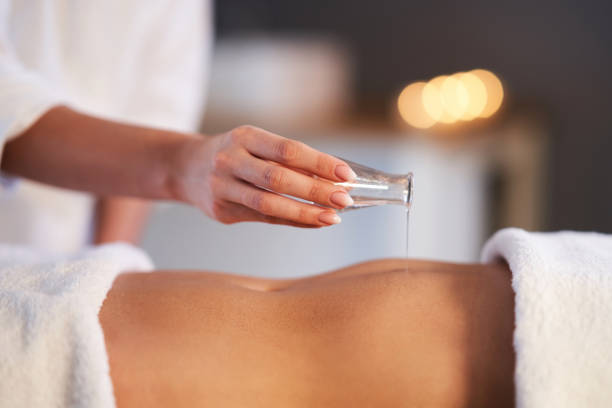 istock Relaxed woman receiving back massage 1246467622