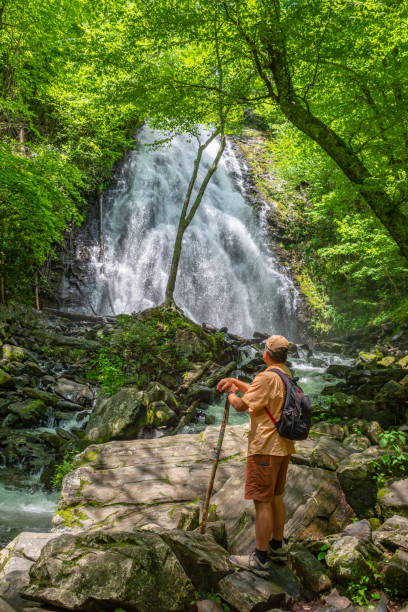 istock Man relaxing in North Carolina forest. 1246468600