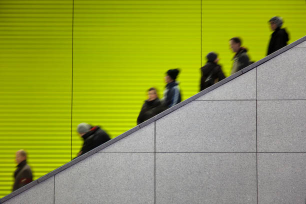 istock Blurred image of a busy escalator 124647870