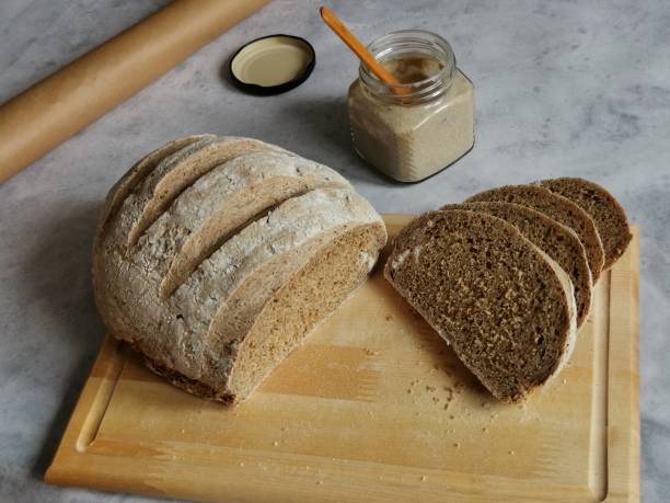 istock concept of baking homemade bread on sourdough 1246496270