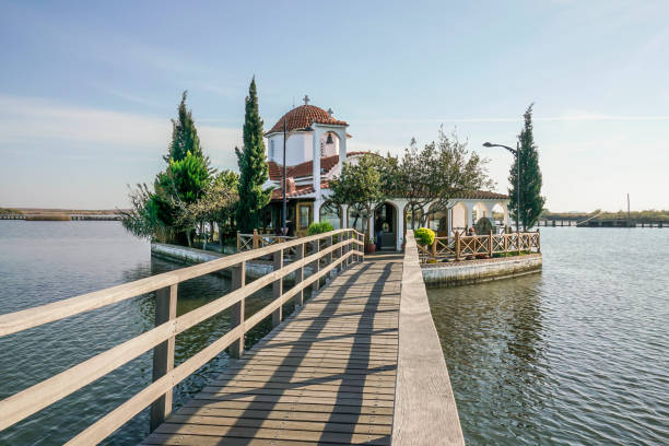 istock Monastery on a island on Porto Lake in Greece 1246499482