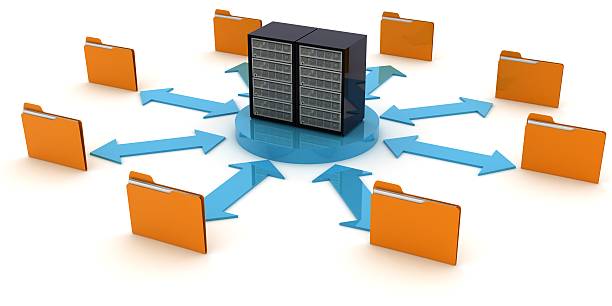 データネットワーク - filing documents mail data network server ストックフォトと画像