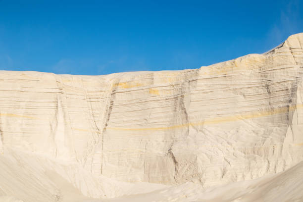 istock Embossed sand mountains of white sands. Desert landscape. 1246525466