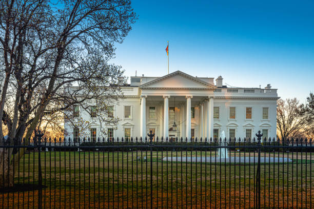 istock Early morning sunlight on the White House 1246538819