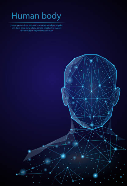 istock Abstract image human body in the form of a starry sky or space, consisting of points, lines, and shapes in the form of planets, stars and the universe. 3D Low poly vector. 1246559759