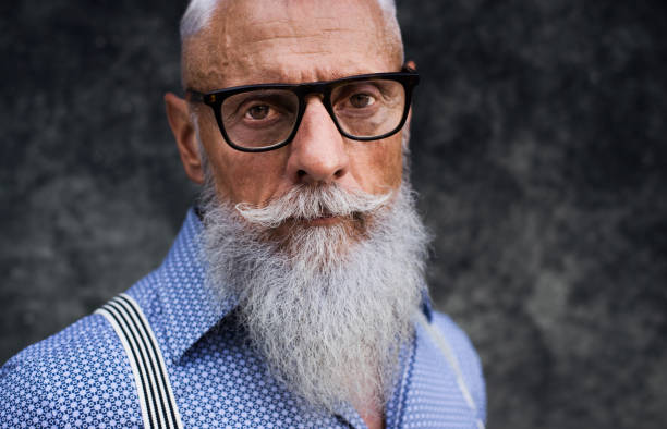 istock Senior hipster man portrait 1246562137
