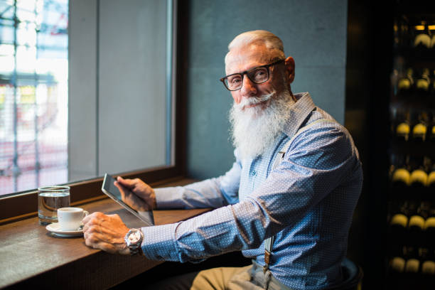 istock Senior hipster man portrait 1246578651